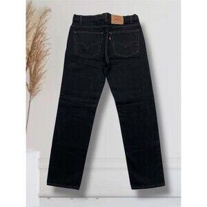 Vintage Levi’s 505 Regular Fit Straight Leg Men's W38 L32 Black Denim Jeans